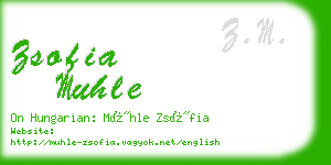 zsofia muhle business card